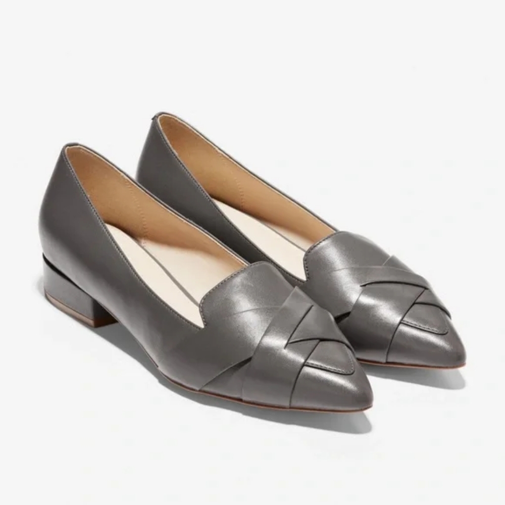 Cole Haan W15157 Gray Woven Pointed Toe Loafers – Women’s 11B